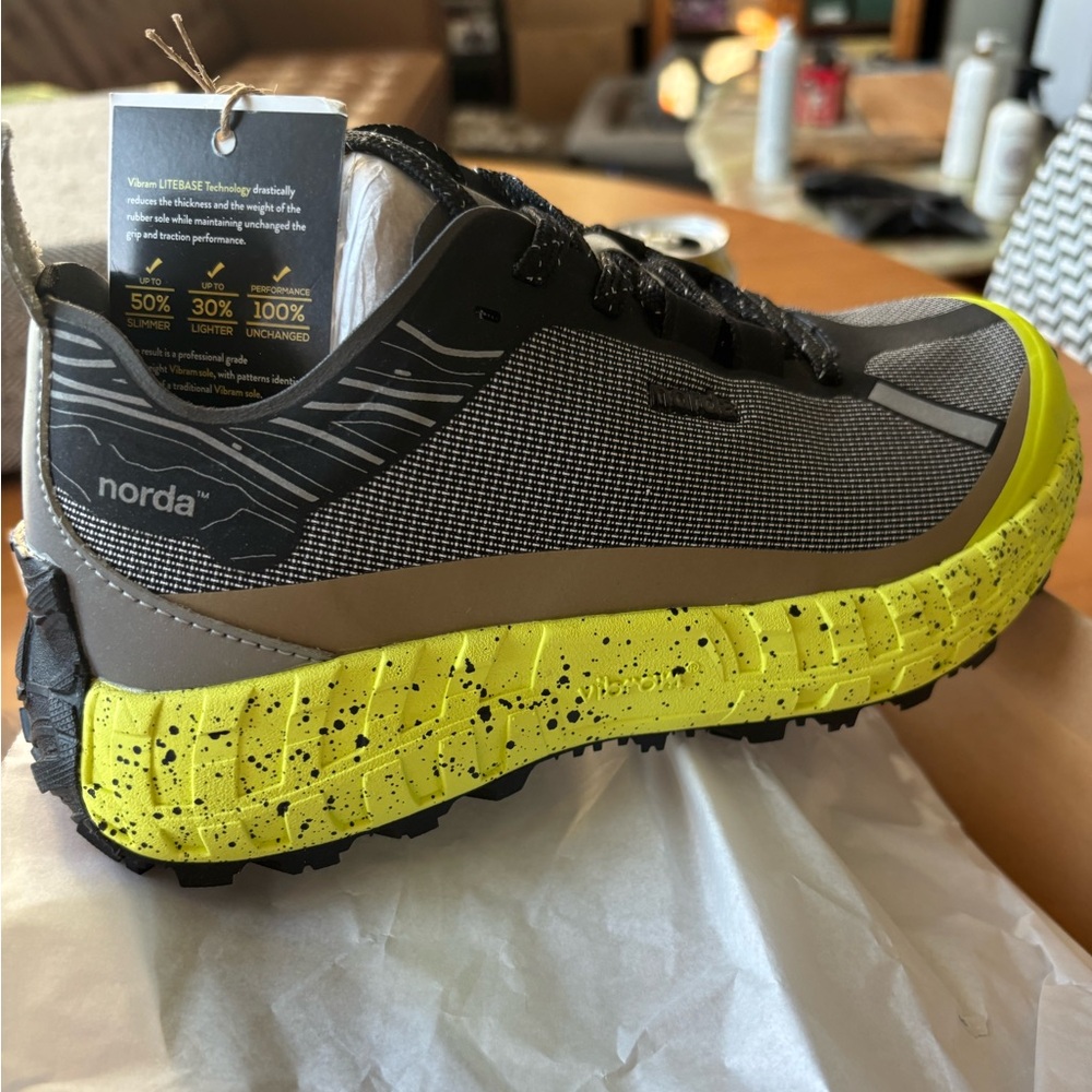 Norda Women’s Athletic Shoes - Black and Neon Yellow